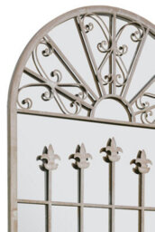 Mirroroutlet The Somerley Extra Large Rustic Framed Arched Gothic Window Style Mirror 140Cm X 65Cm - thumbnail 4