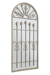 Mirroroutlet The Somerley Extra Large Rustic Framed Arched Gothic Window Style Mirror 140Cm X 65Cm - thumbnail 3