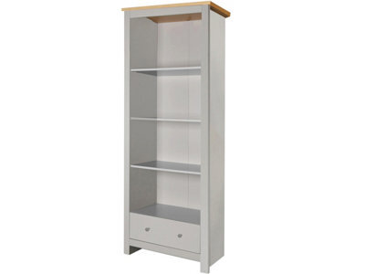 Dorel Home Emerald Bookcase With Drawer In  Oak Grey - image 1