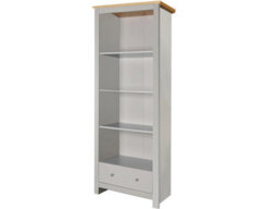Dorel Home Emerald Bookcase With Drawer In  Oak Grey