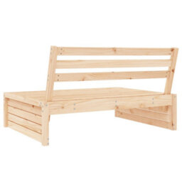 Walplus Outdoor Garden Middle Sofa For Patio Balcony Poolside Furniture 120X80 Cm Solid Wood Pine - Cushion Not Included - thumbnail 4