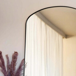 Jōbū Jobu Home - Yoko - Black Metal Gentle Arch Mirror - 180Cm X 105Cm - thumbnail 2