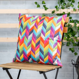 icon Indoor And Outdoor Waterproof Filled Cushion Set Of 4 Rainbow Chevron - thumbnail 2