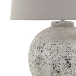 Wyld Haus Verona Large Grey Speckled Ceramic Table Lamp With Fabric Shade - thumbnail 3