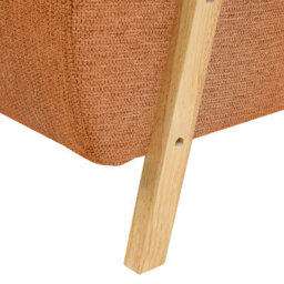 Beliani Retro Armchair Lesja Fabric Orange - thumbnail 6