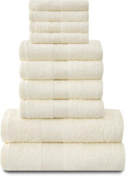 Gaveno Cavailia 10 Piece Toronto Towel Bale Set Cream Premier Super Soft And Quick Obsorbent Bath Towel