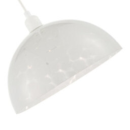 Happy Homewares Modern Opal White Snowflake 30Cm Domed Glass Pendant Ceiling Shade - thumbnail 3