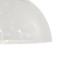 Happy Homewares Modern Opal White Snowflake 30Cm Domed Glass Pendant Ceiling Shade - thumbnail 4