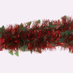 Pack Of 6 2M Christmas Die Cut Xmas Tree Tinsel - Red - thumbnail 2