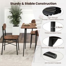 Costway 5 Piece Dining Table Set Rectangular Table & 4 Chairs Kitchen Wooden Furniture - thumbnail 7