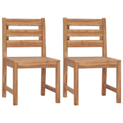 Berkfield Garden Chairs 2 Pcs Solid Teak Wood - image 1