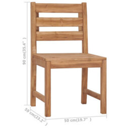 Berkfield Garden Chairs 2 Pcs Solid Teak Wood - thumbnail 7