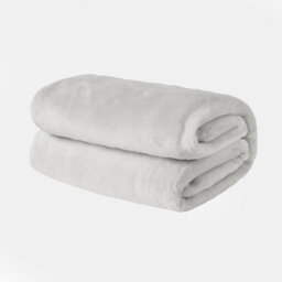 Ohs Ultra Soft Flannel Fleece Throw Blanket, Silver - 200 X 240Cm - thumbnail 3