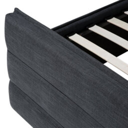Beliani Bed Fabric Valbonne 160 X 200 Cm (Eu King Size) Dark Grey - thumbnail 9