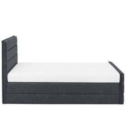 Beliani Bed Fabric Valbonne 160 X 200 Cm (Eu King Size) Dark Grey - thumbnail 5
