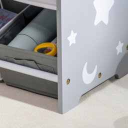 Fix-A-Floor Zonekiz Storage Unit W/ 9 Removable Storage Baskets For Nursery Playroom - Grey - thumbnail 9