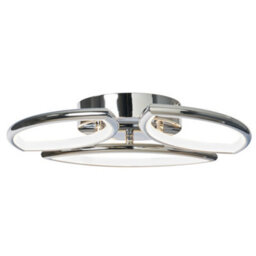Litecraft Pestell 3 Light Led Chrome Bathroom Flush Ceiling Light - thumbnail 2
