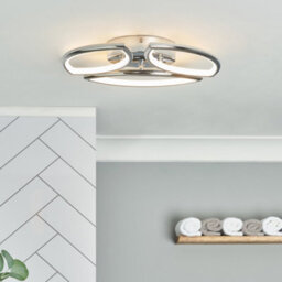 Litecraft Pestell 3 Light Led Chrome Bathroom Flush Ceiling Light - thumbnail 1
