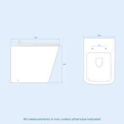 Nes Home 1000mm Rh Basin Vanity Black Handles, Wc Unit & Square Black Btw Toilet - thumbnail 6