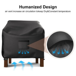 1 Piece (Black, 29X30X36 Inches) Garden Chair Cover, Protective Outdoor Armchair Cover - thumbnail 2
