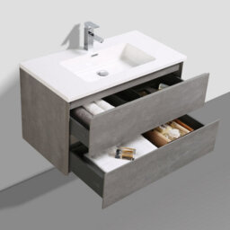 Plum&clay Nebula Concrete Wall Hung Vanity Unit With White Basin (W)900mm - thumbnail 9