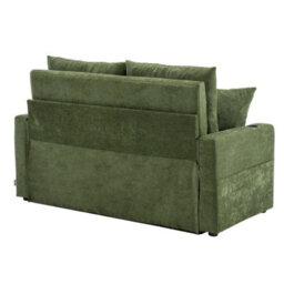 Living And Home 2 Seater Green Sofa Bed With Cup Holders And Pillows - thumbnail 6