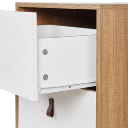 Beliani Light Brown 3-Drawer Chest Of Drawers With White Metal Legs, W49 X D38 X H91Cm - thumbnail 7