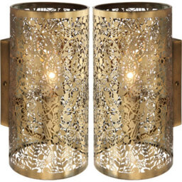 2 Pack Dimming Led Wall Light Pretty Brass Birds Steel Shade Modern Lamp Fitting