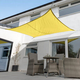 Kookaburra 5M X 4M Rectangle Waterproof Yellow Garden Patio Sun Shade Sail Canopy 98% Uv Block With Free Rope - thumbnail 2