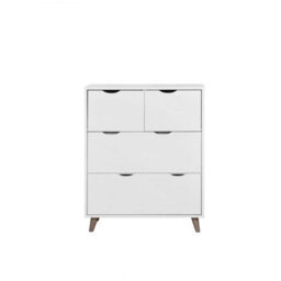 Timber Art Design Pulford Scandi Chest 4 Drawers White Bedroom Living Room Storage  Furniture - thumbnail 3