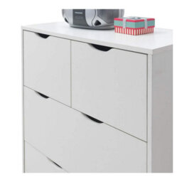Timber Art Design Pulford Scandi Chest 4 Drawers White Bedroom Living Room Storage  Furniture - thumbnail 5