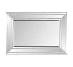 Mirroroutlet Langley All Glass Modern Bevelled Wall Mirror 100 X 70Cm - thumbnail 3