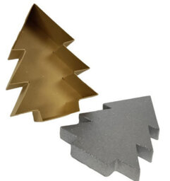 Eurowrap Silver Glitter Christmas Tree Gift Boxes Set Of 3 Nestable Gift Boxes - thumbnail 5