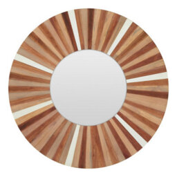 Orsina Barn Natural Wood Wall Mirror - thumbnail 1