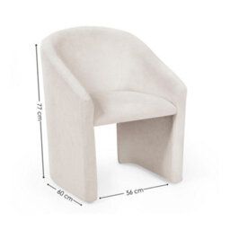 Oakham Cambria Elegant Cream Tub Dining Chair - thumbnail 4