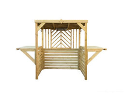Edecks Deluxe The Pavilion Wooden Bbq Shelter With Dual Foldout Bar Worktops 6 X 7Ft - Outdoor Garden Diy Barbecue Grill Gazebo - thumbnail 6