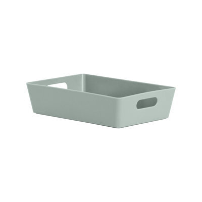 Wham Studio Gloss Light Green Plastic Nestable Storage Basket (H)6Cm (W)17Cm (D)17Cm - image 1