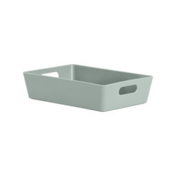 Wham Studio Gloss Light Green Plastic Nestable Storage Basket (H)6Cm (W)17Cm (D)17Cm