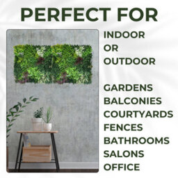 Artificial Plant Flower Living Wall Panels Realistic - Wordsworth - Indoor / Outdoor - 1M X 1M - Home, Garden, Office - thumbnail 4