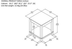Dorel Carver End Table With 1 Shelf In Black / Distressed Woodgrain - thumbnail 5
