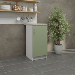 Jd Greta Kitchen Base Unit 400mm Storage Cabinet With Door Shelf 40Cm Sage Green Matt With Worktop - thumbnail 2