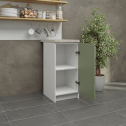 Jd Greta Kitchen Base Unit 400mm Storage Cabinet With Door Shelf 40Cm Sage Green Matt With Worktop - thumbnail 3