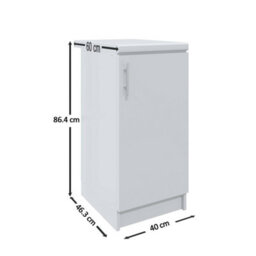Jd Greta Kitchen Base Unit 400mm Storage Cabinet With Door Shelf 40Cm Sage Green Matt With Worktop - thumbnail 4