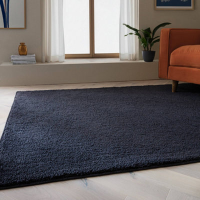 The Rug Edit Super Snug Washable Navy Area Rug - 120X170Cm - image 1