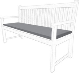 istyle mode 2 Seater Garden Bench Cushion Seatpad Indoor & Outdoor Use - Dark Grey - thumbnail 1