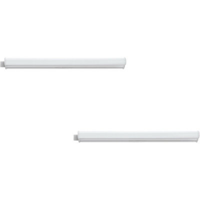 2 Pack Modern White Led Ceiling Lights With Plastic Shades - image 1