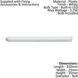 2 Pack Modern White Led Ceiling Lights With Plastic Shades - thumbnail 2