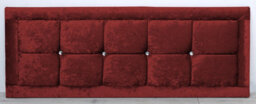 Comfy Deluxe 5Ft 20Inch  Red Crush Velvet Venice With Diamond Buttons