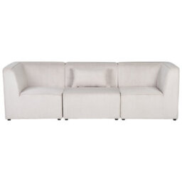 Beliani Modular Sofa 3 Seater Lemvig Corduroy Beige - thumbnail 4