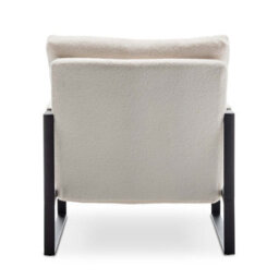 Teddy Boucle Fabric Accent Chair In White - thumbnail 7